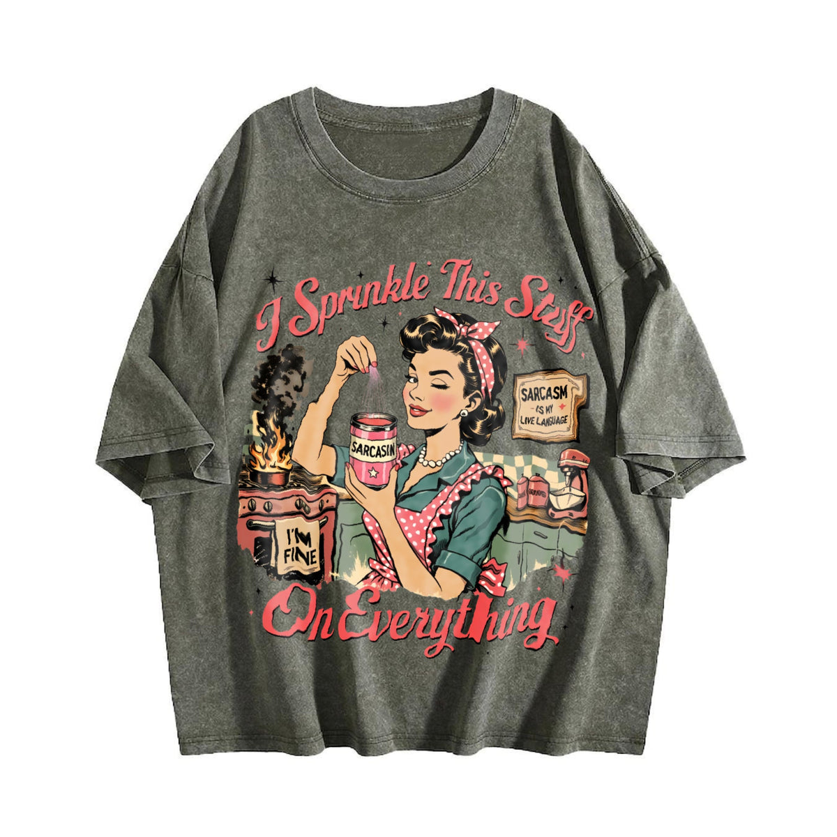 Sarcasm Vintage Washed T-Shirt product image 4
