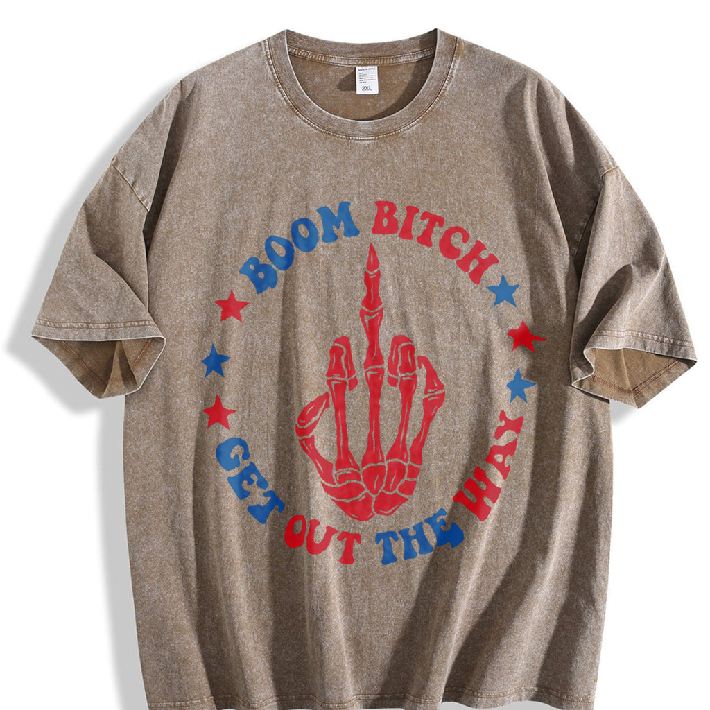Boom Bitch Get Out The Way Vintage Washed T-Shirt product image 3
