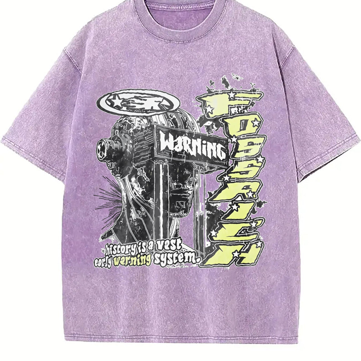 Warning Cybernetic Head Vintage Washed T-Shirt product image 6