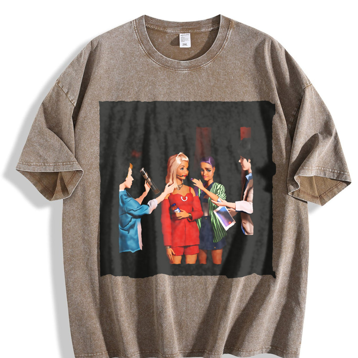 Doll Friends Night Out Vintage Washed T-Shirt product image 3