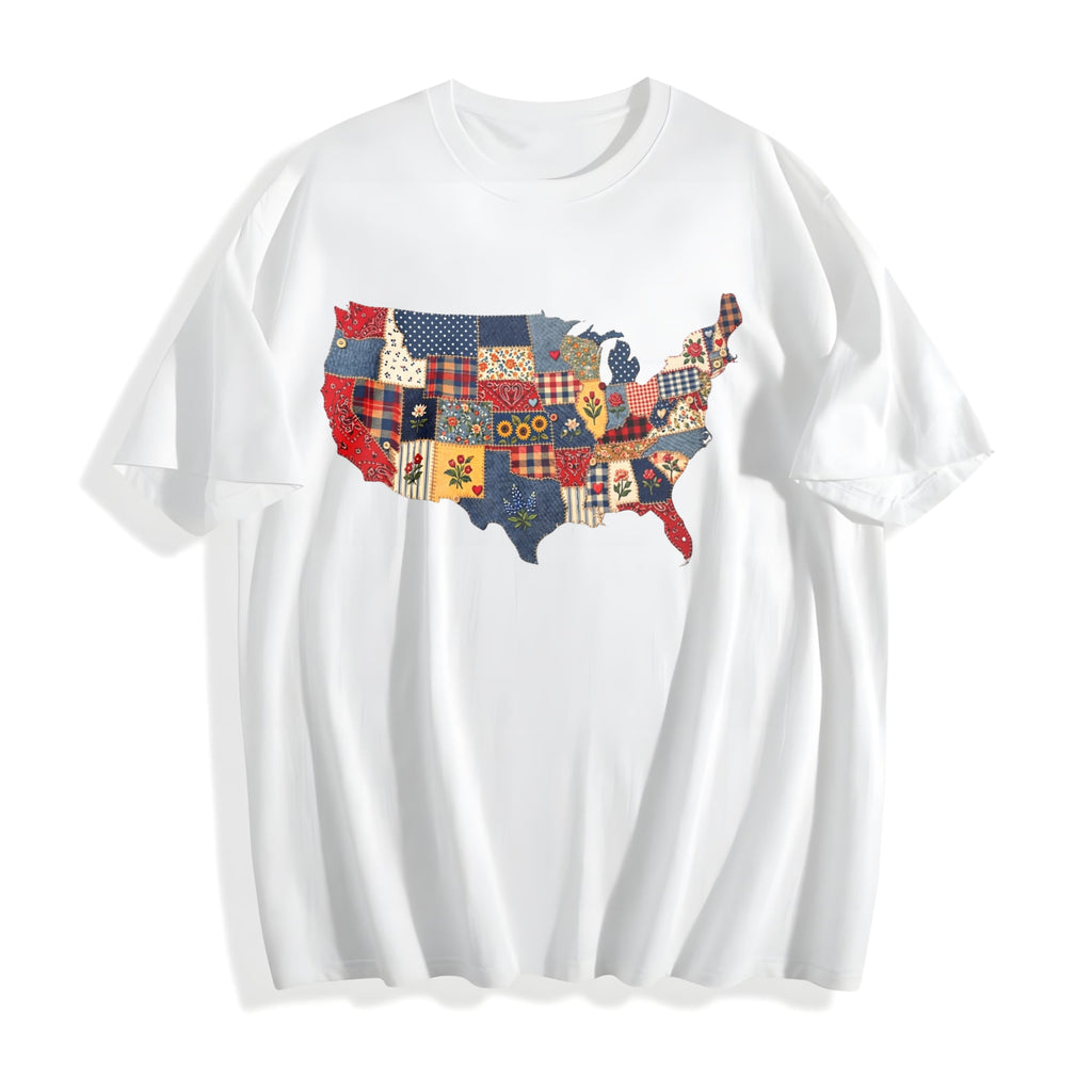 Patchwork USA Cotton T-Shirt product image 2