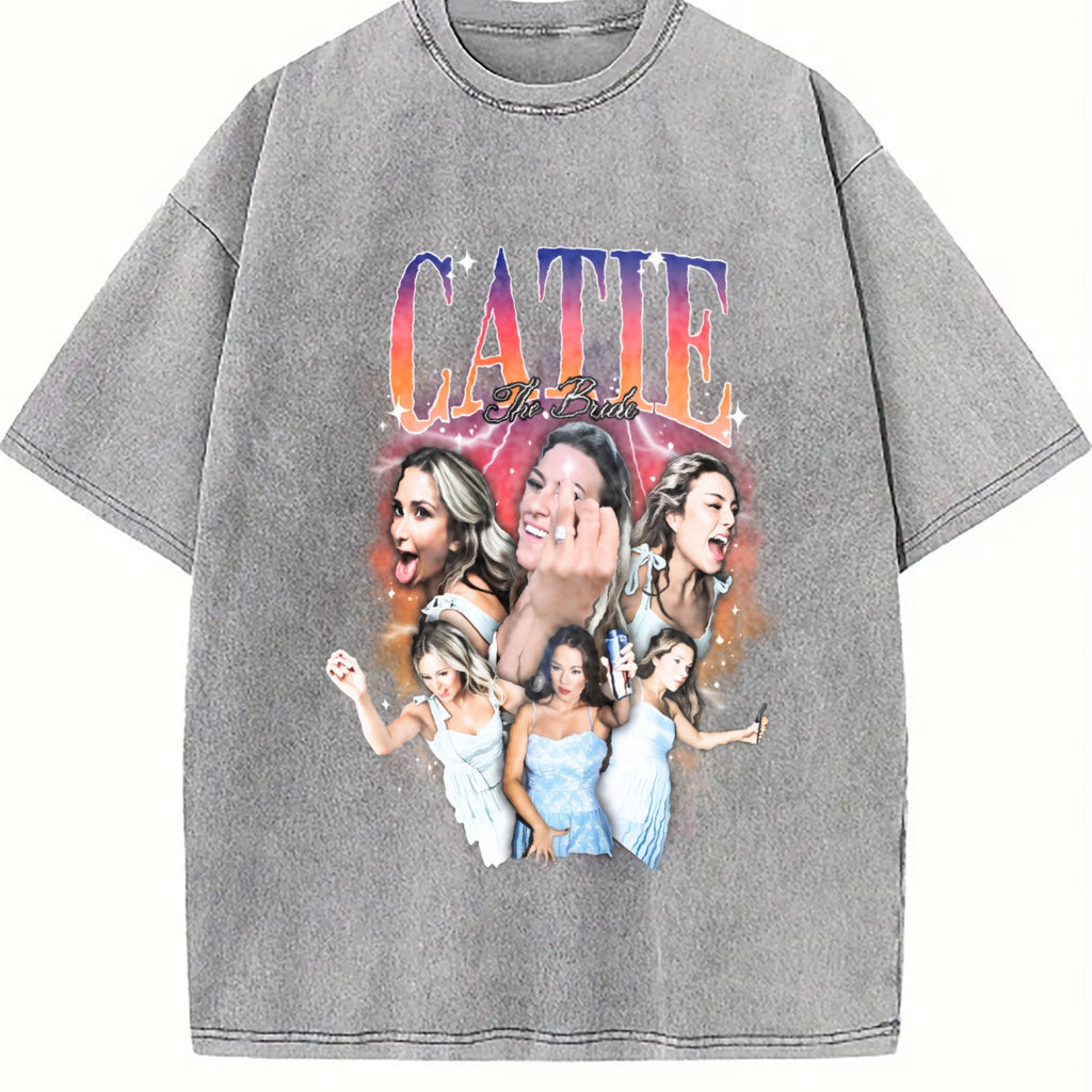Catie Photo Collage Vintage Washed T-Shirt product image 5