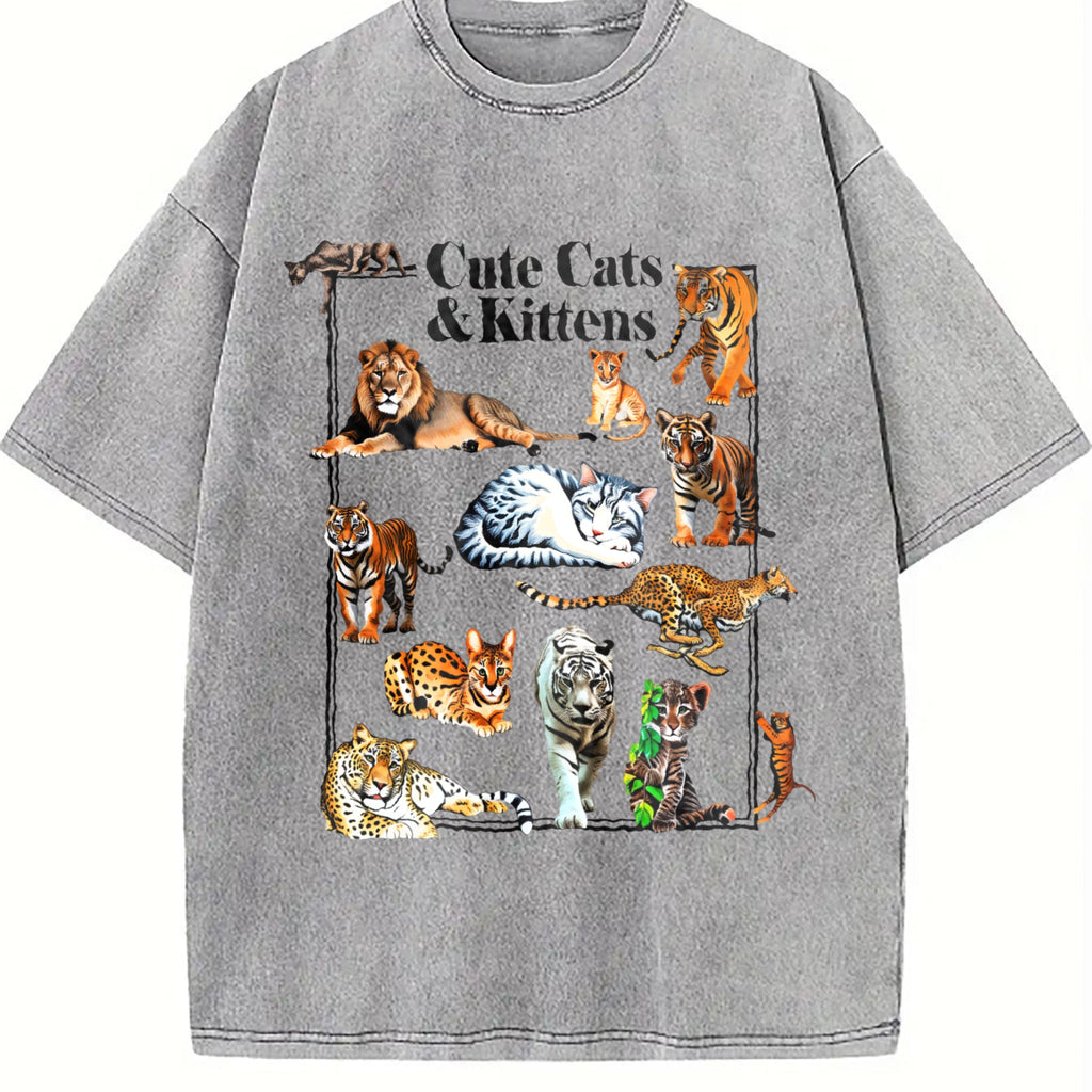 Cute Cats & Kittens Vintage Washed T-Shirt product image 5