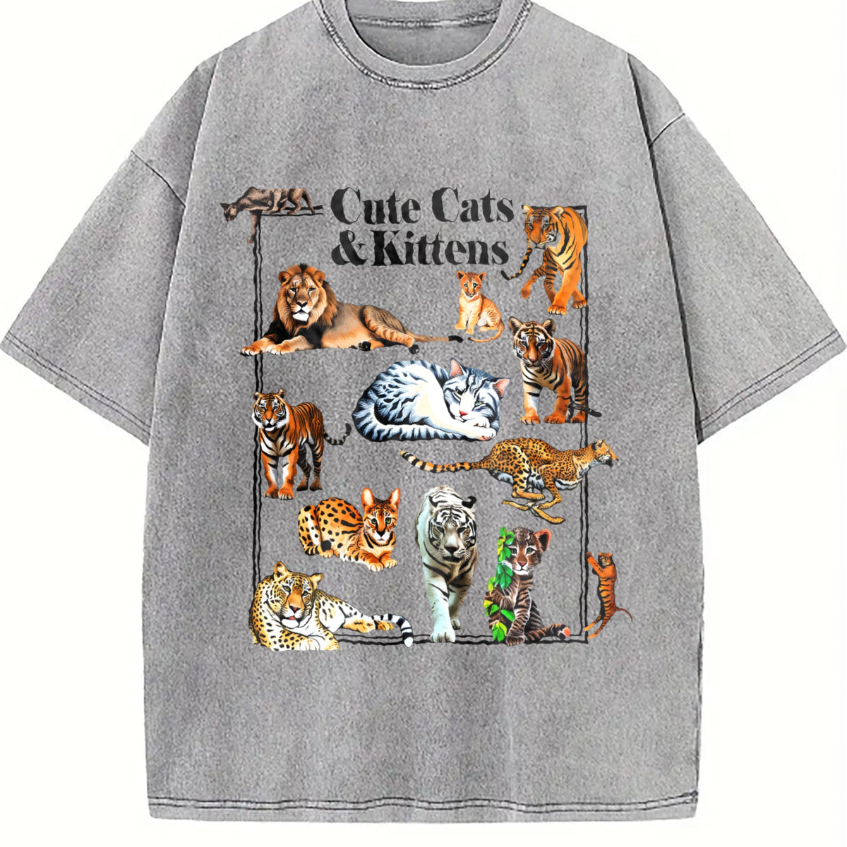 Cute Cats & Kittens Vintage Washed T-Shirt product image 5