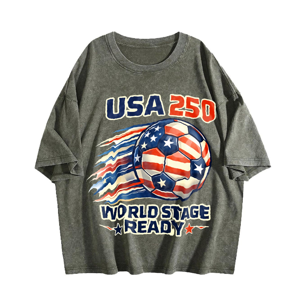 Global Soccer Fan Vintage Washed T-Shirt product image 4