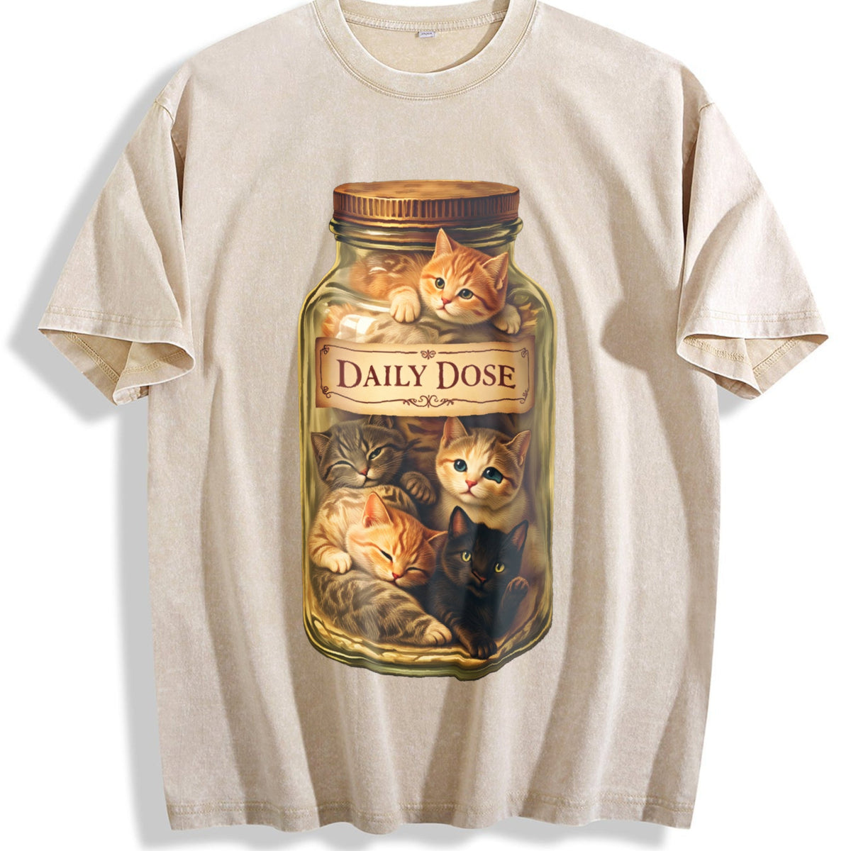Cat Vintage Washed T-Shirt product image 1