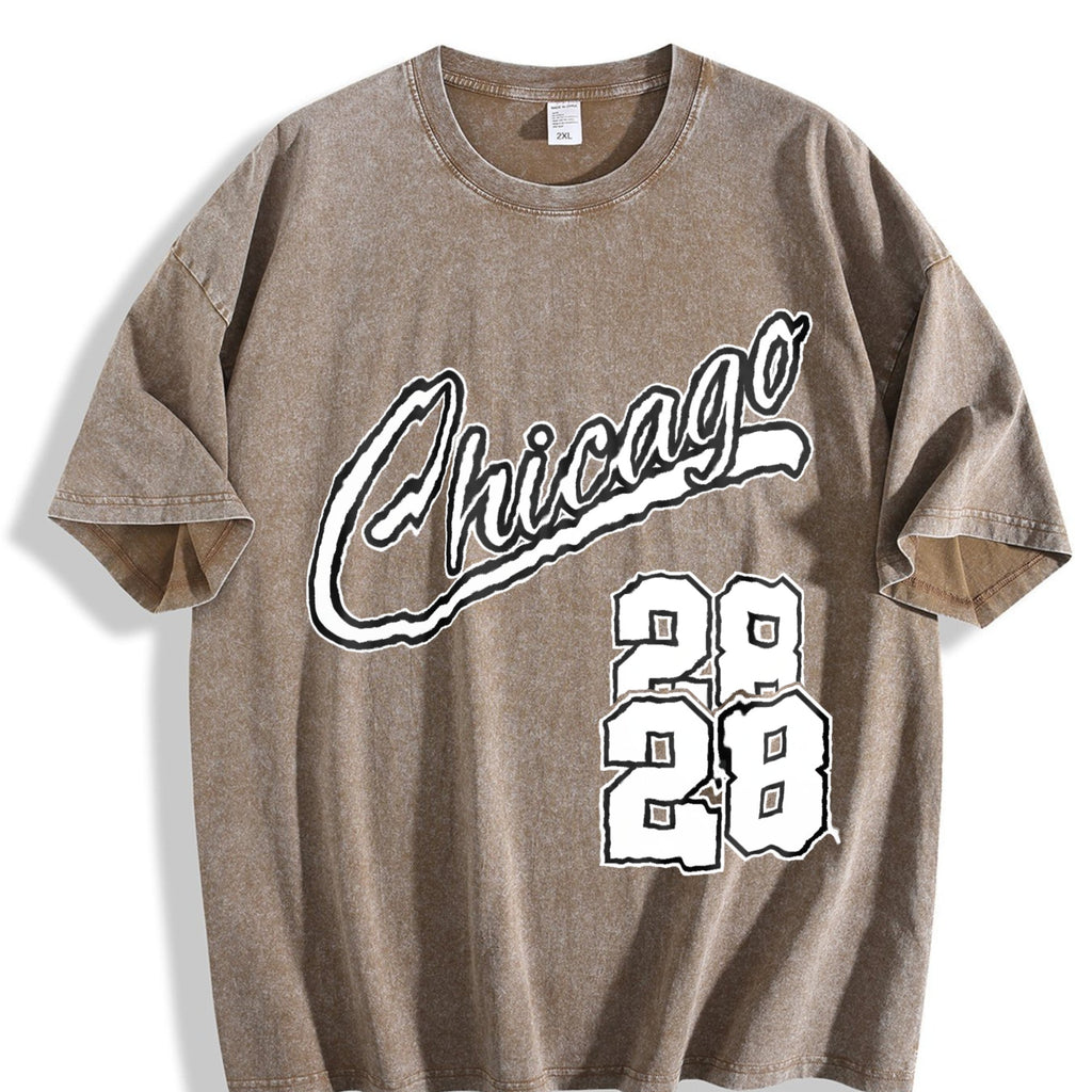 Letter & Figure And Shorts Set Vintage Washed T-Shirt product image 3