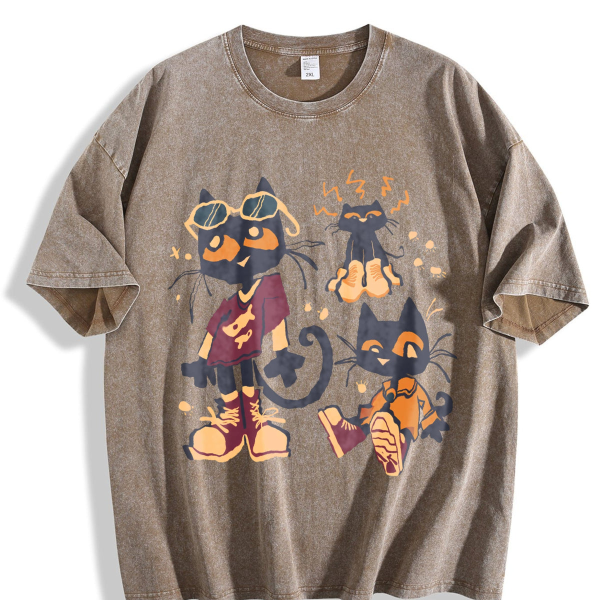 Pete The Cat Cartoon Funny - - S-5xl - & Vintage Washed product image 3