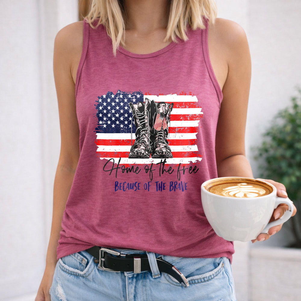 Home Of The Free Because Of The Brave Women's Tank Top