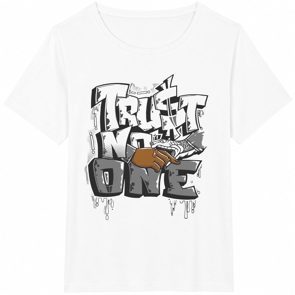 Trust No One Distred Graffiti Cotton T-Shirt product image 2