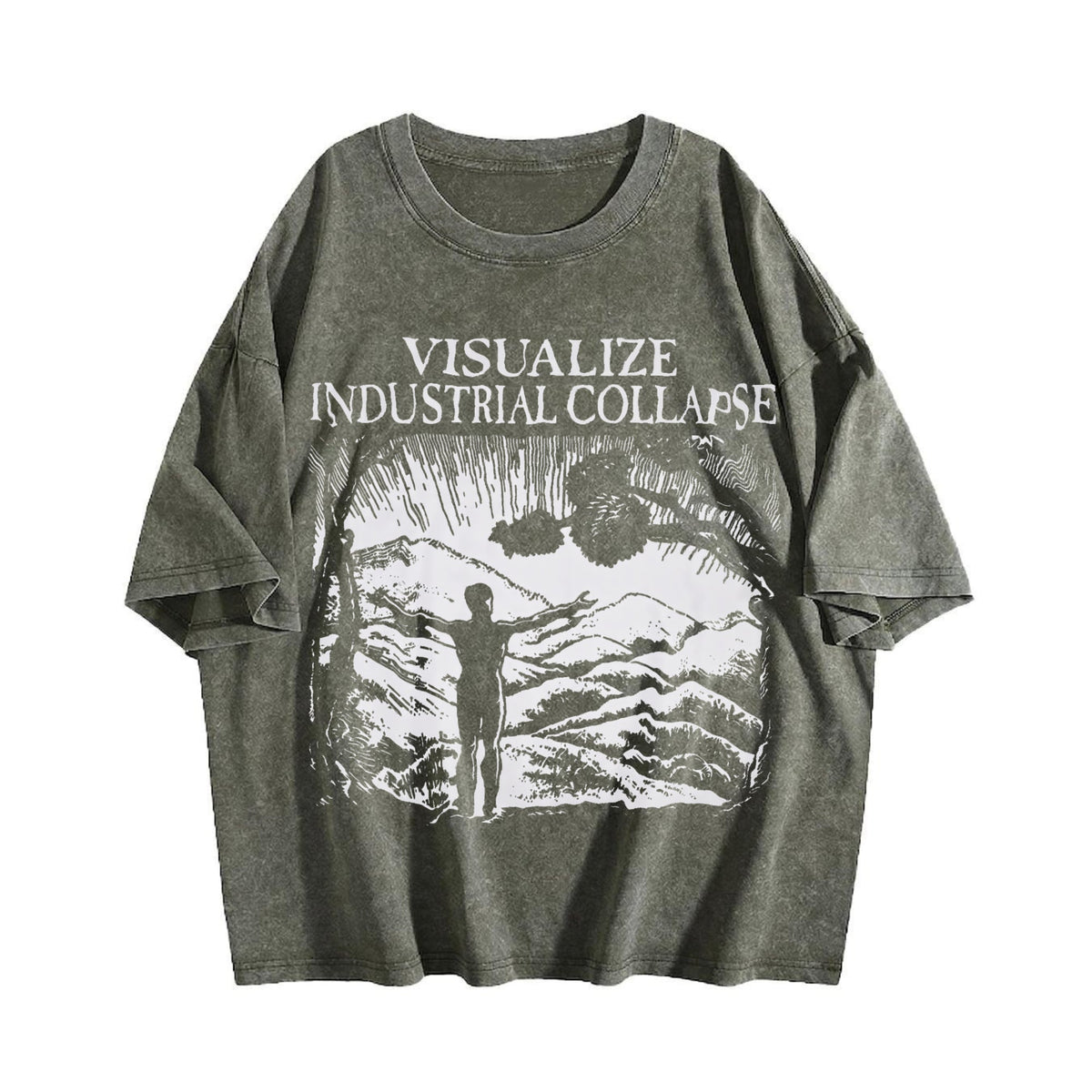 Visualize Industrial Collapse Vintage Washed T-Shirt product image 4