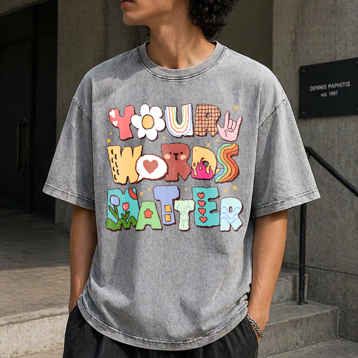 Your Words Matter Vintage Washed T-Shirt product image 12