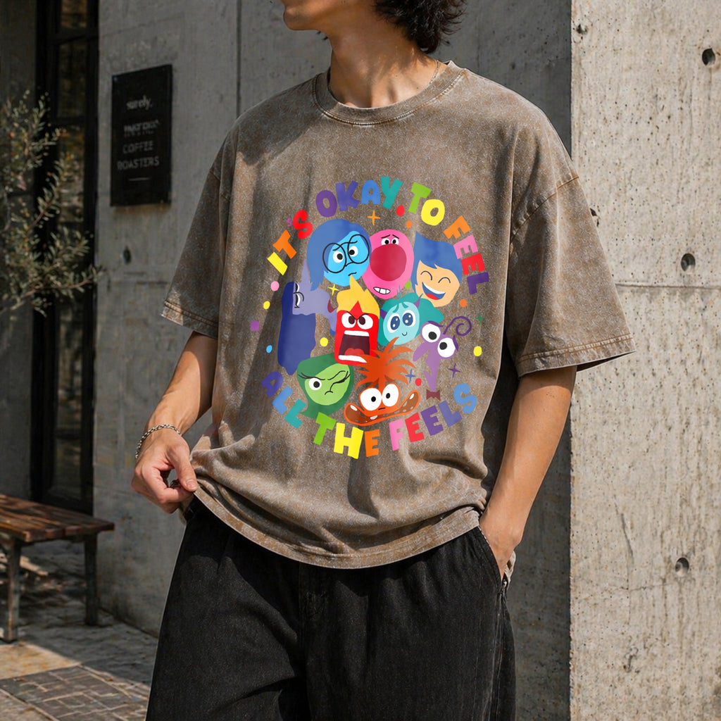 It's Okay To Feel All The Feels Vintage Washed T-Shirt product image 3
