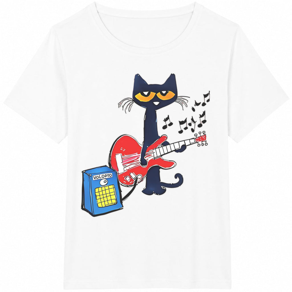 Dynamic Music Guitar Kitten Cotton T-Shirt product image 2