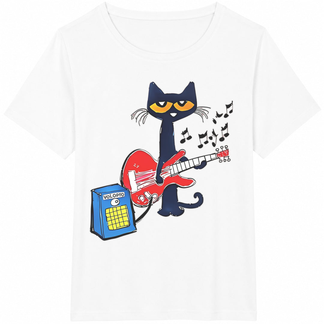 Dynamic Music Guitar Kitten Cotton T-Shirt product image 2