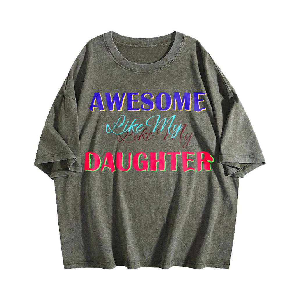Awesome Like My Daughter Vintage Washed T-Shirt product image 4