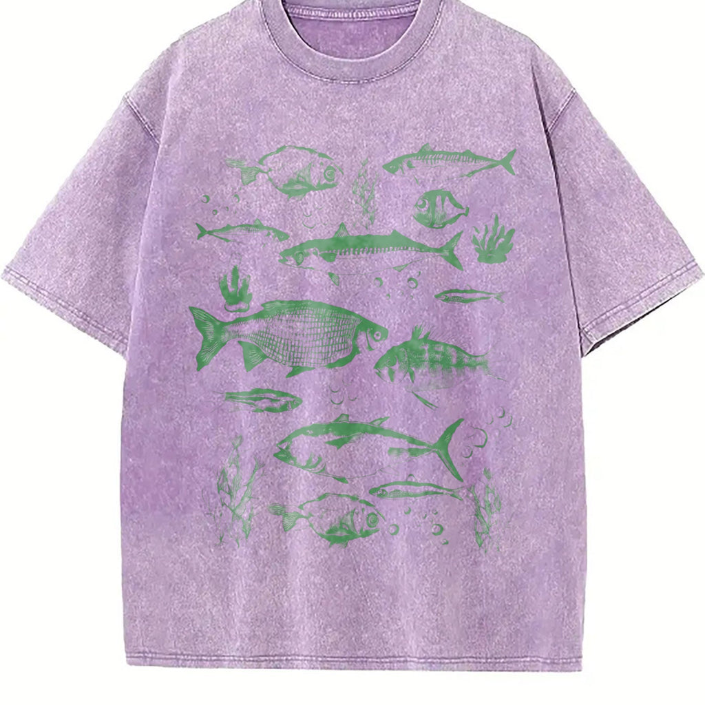 Fish Tattoo Vintage Washed T-Shirt product image 6