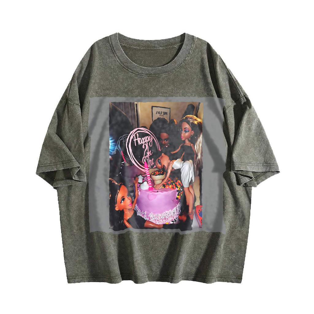 Doll Birthday Party Vintage Washed T-Shirt product image 4