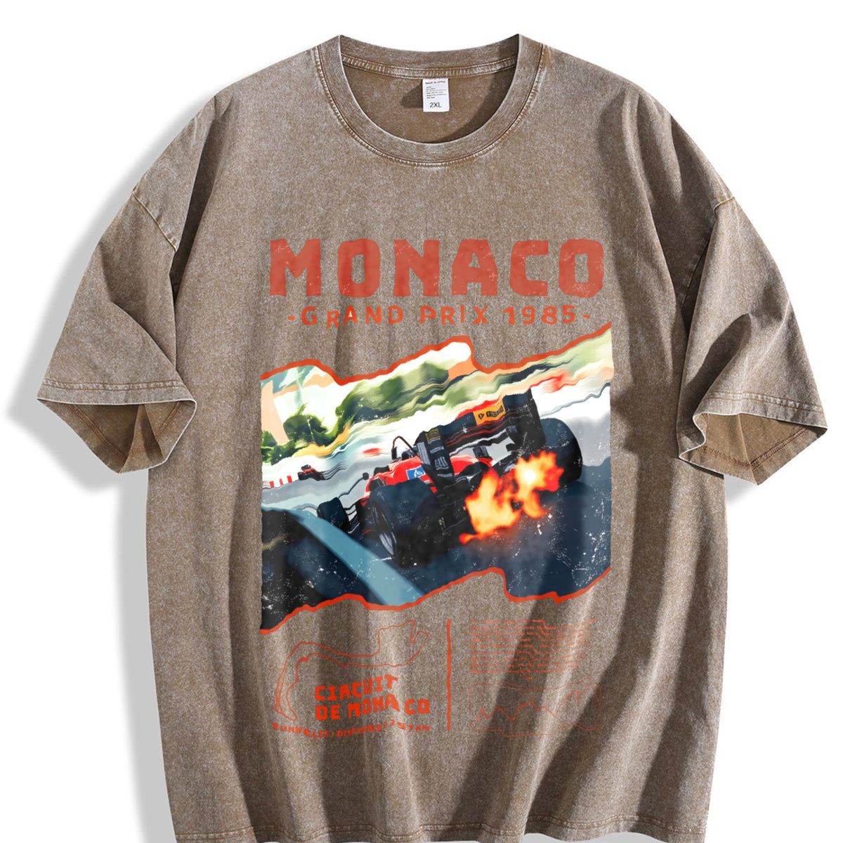 Monaco 1984 Classic 90s Funny Good Vintage Washed T-Shirt product image 3