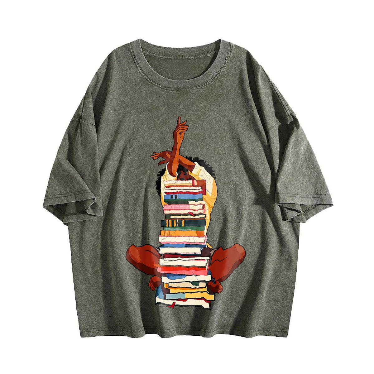 100 Black Woman And Books Stack Afro Girl Book Lover product image 4