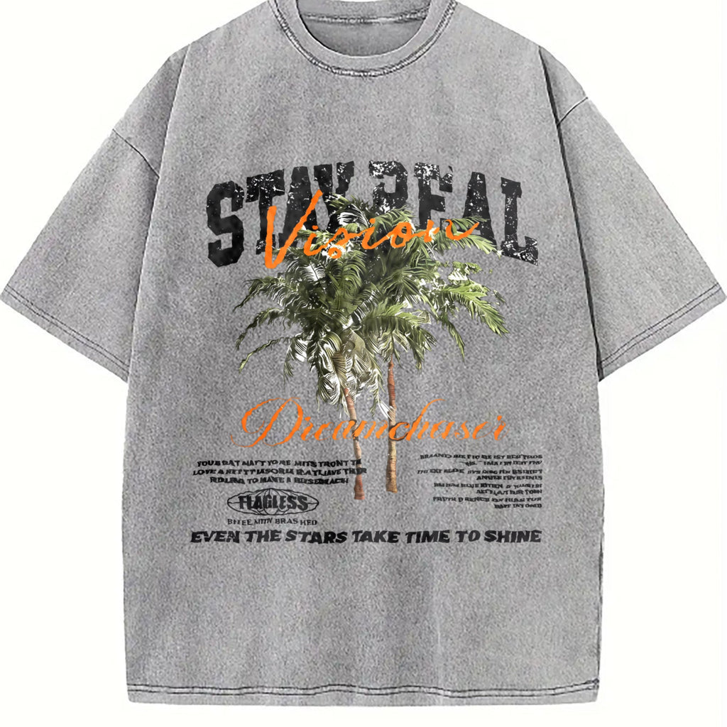Stay Real Palm Tree Vintage Washed T-Shirt product image 5