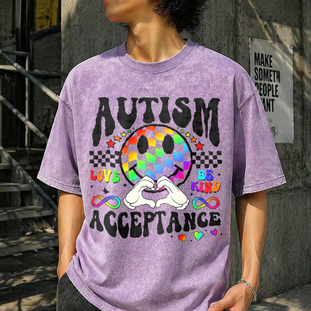 Autism Acceptance Vintage Washed T-Shirt product image 13