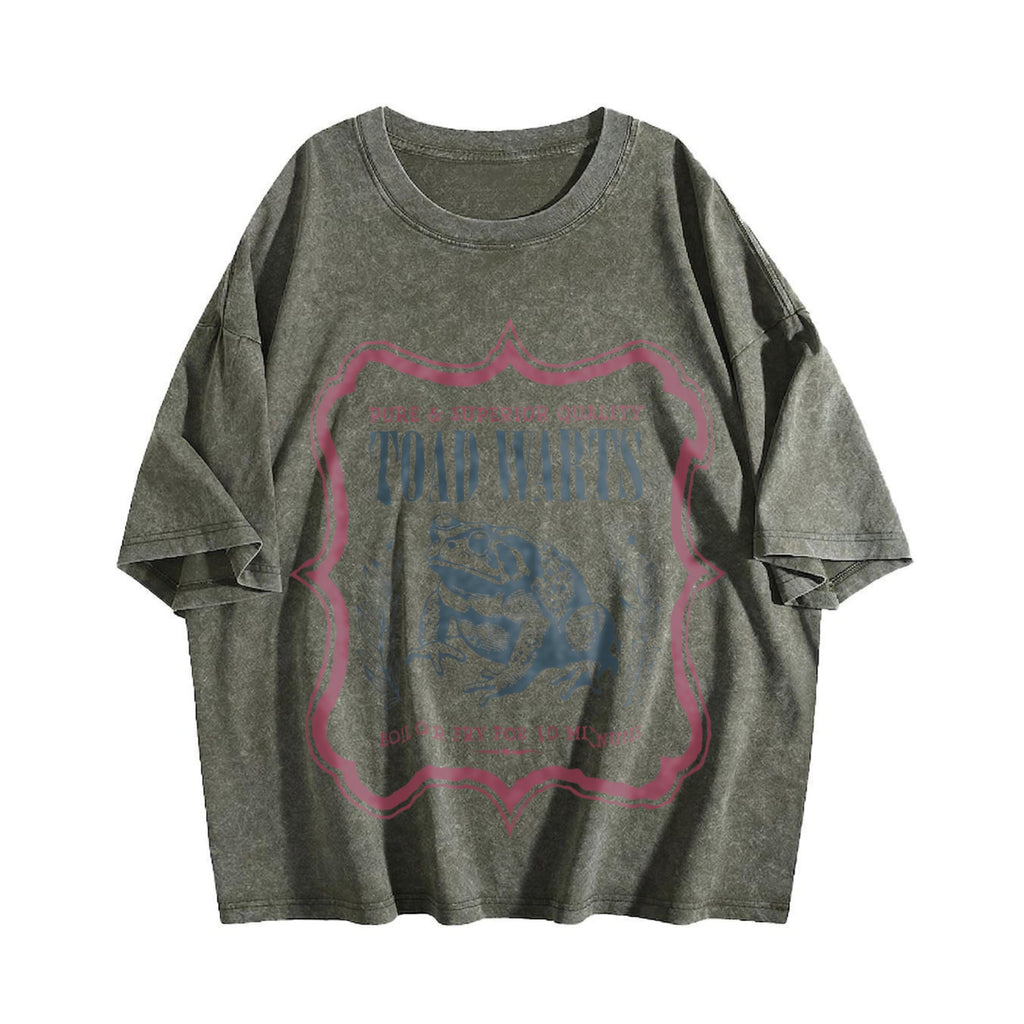 Funny Toad Warts Label 90s Vintage Washed T-Shirt product image 4