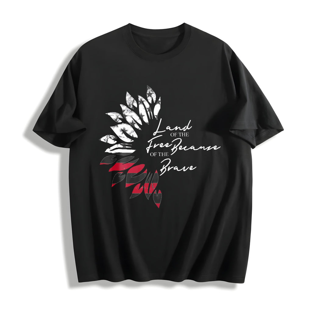 America Sunflower Cotton T-Shirt product image 1