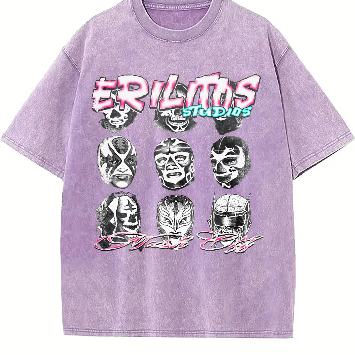 Lucha Libre Masks Vintage Washed T-Shirt product image 6