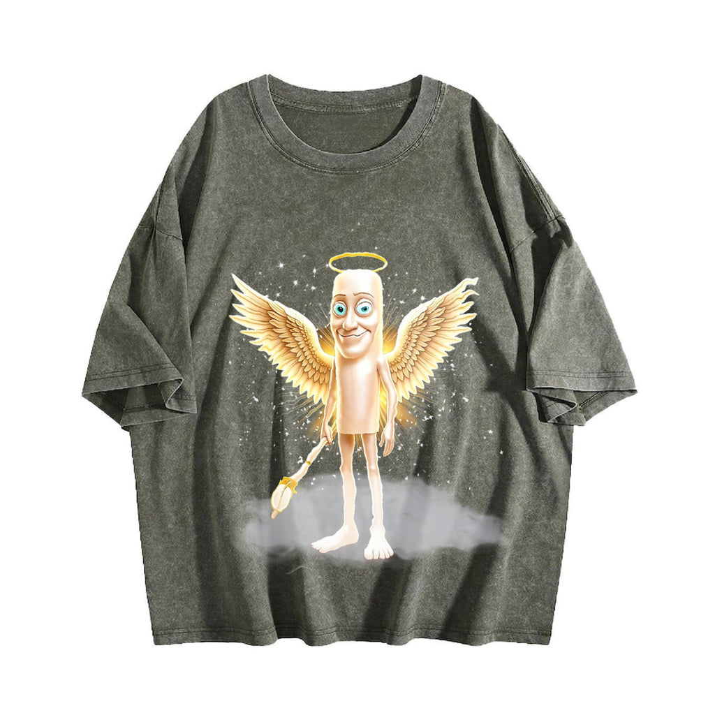 Funny Tung God Sahur Brainrot Meme Vintage Washed T-Shirt product image 4
