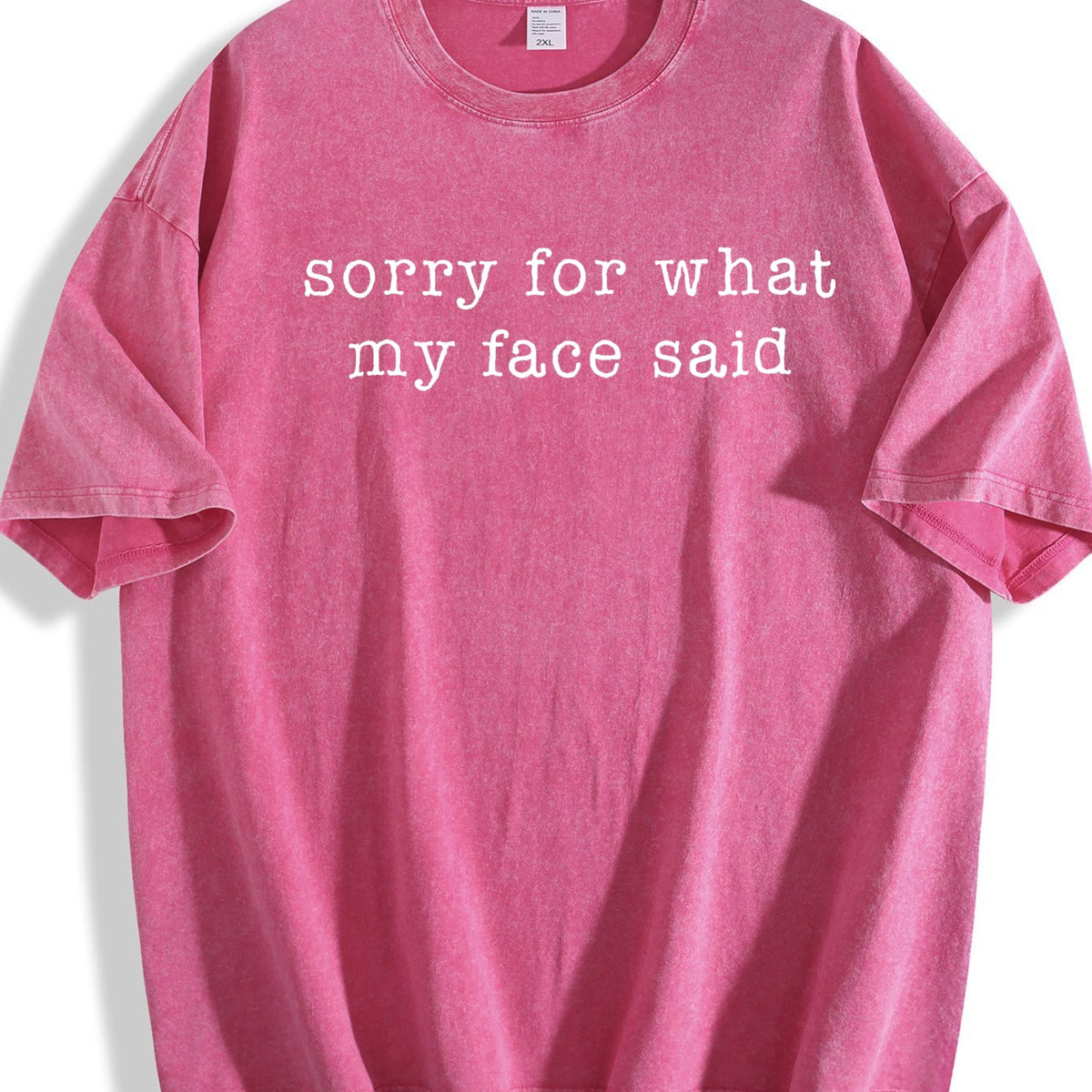 Sorry For What My Face Said Vintage Washed T-Shirt product image 7