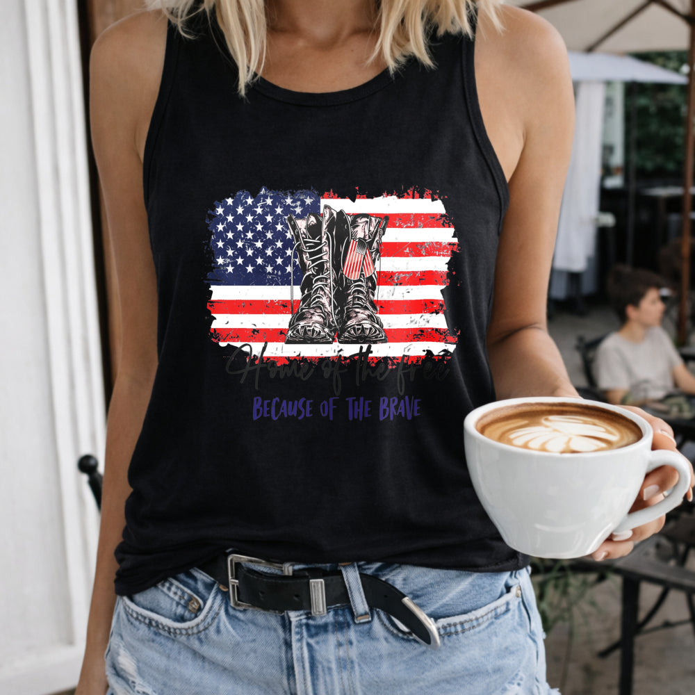 Home Of The Free Because Of The Brave Women's Tank Top