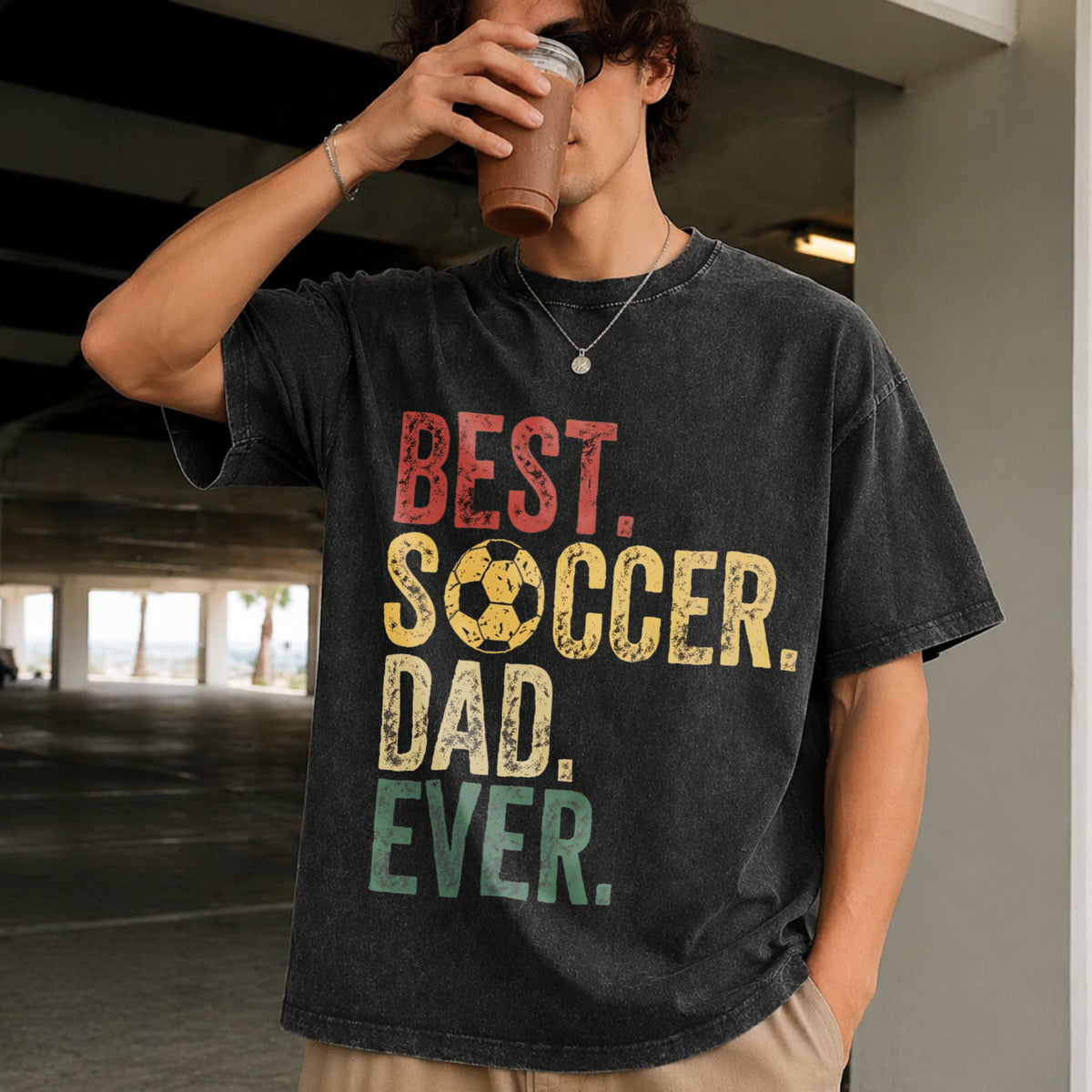 Soccer Dad Vintage Washed T-Shirt product image 2