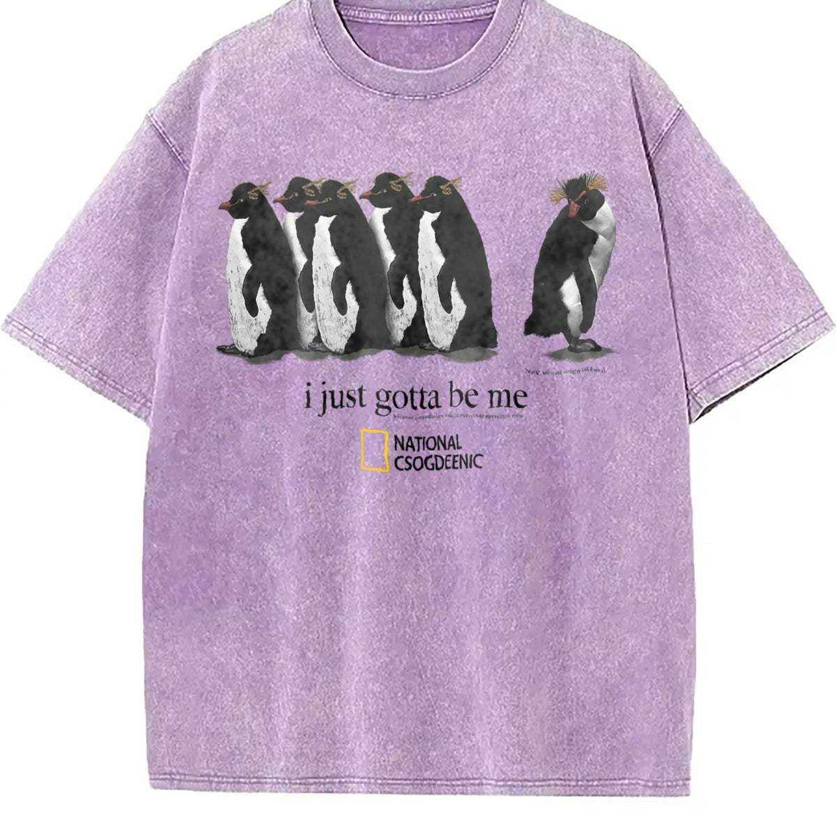 I Just Gotta Be Me Penguins Vintage Washed T-Shirt product image 6