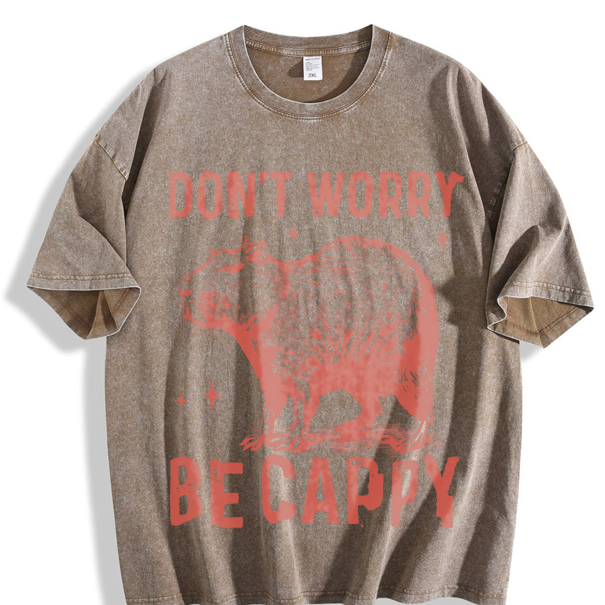 Funny Capybara 90s Vintage Washed T-Shirt product image 3
