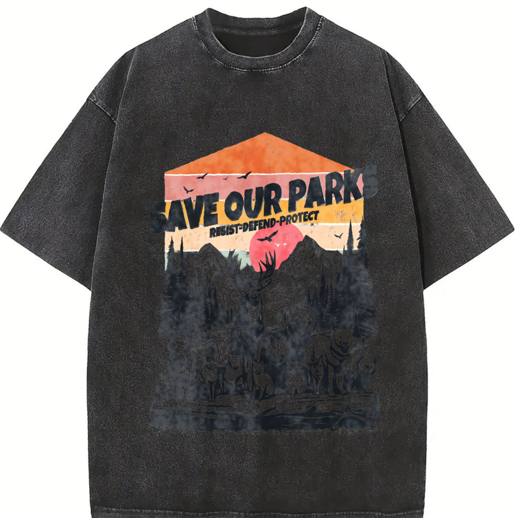 Save Our National Parks 90s Vintage Washed T-Shirt product image 2