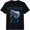 Let Freedom Fly Fishing Cotton T-Shirt product image 1