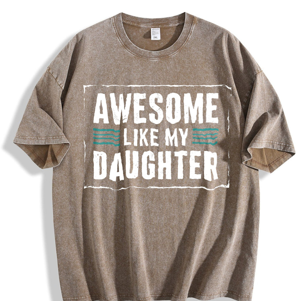 Funny Daughter Wife Slogan Vintage Washed T-Shirt product image 3