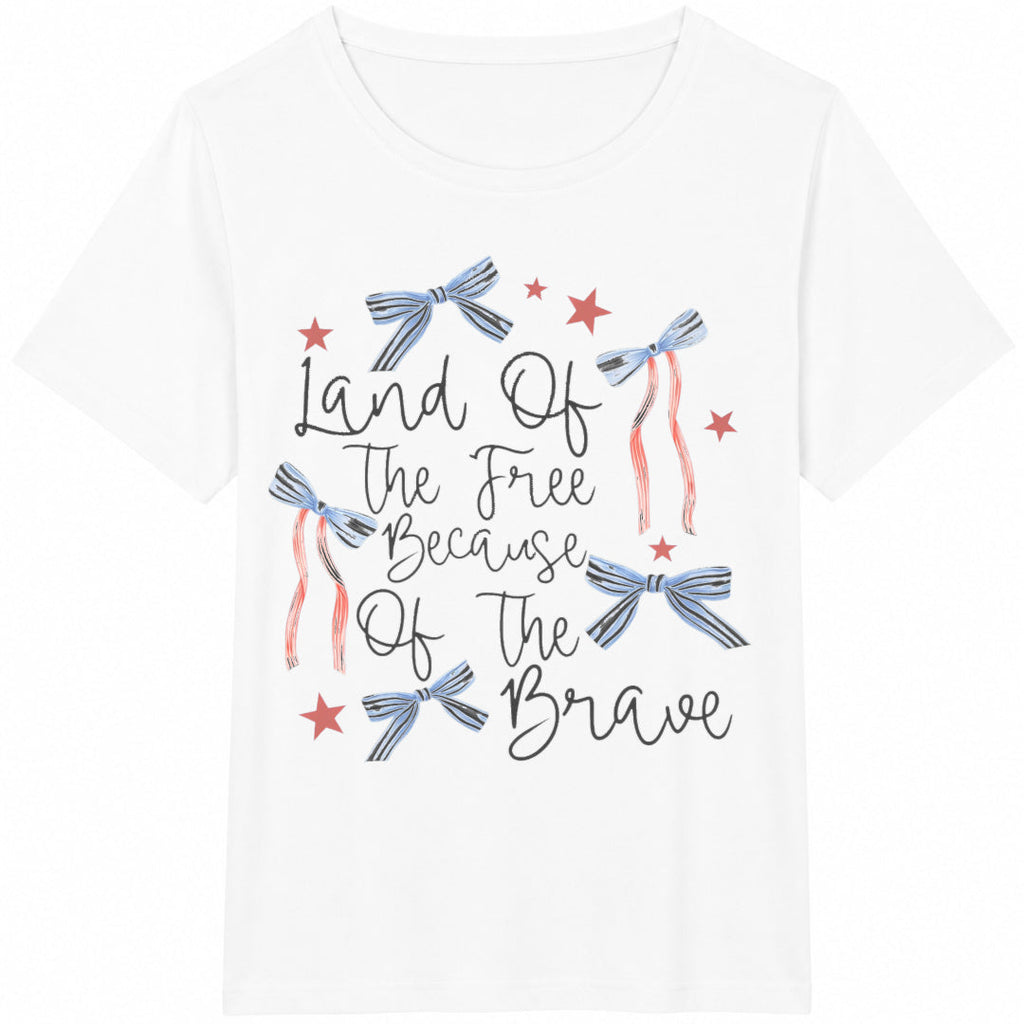Land Of The Free Because Of Brave Cotton T-Shirt product image 2