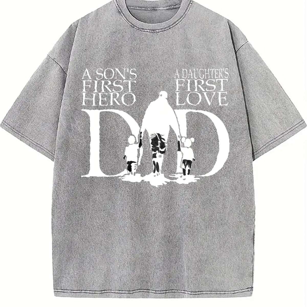 Dad A Son's First Hero A Daughter's Love Vintage Washed product image 5