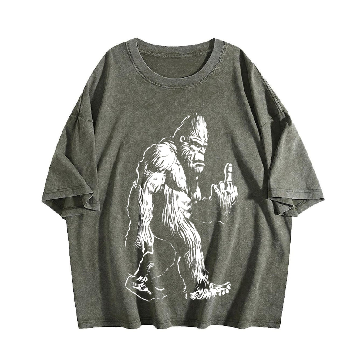 Bigfoot Middle Finger 90s Vintage Washed T-Shirt product image 4