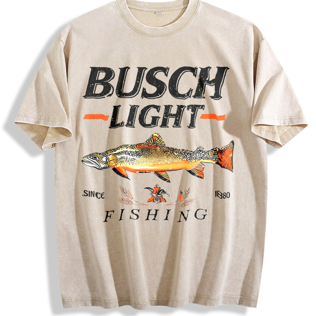 Busch Light Trout Fishing Vintage Washed T-Shirt product image 1