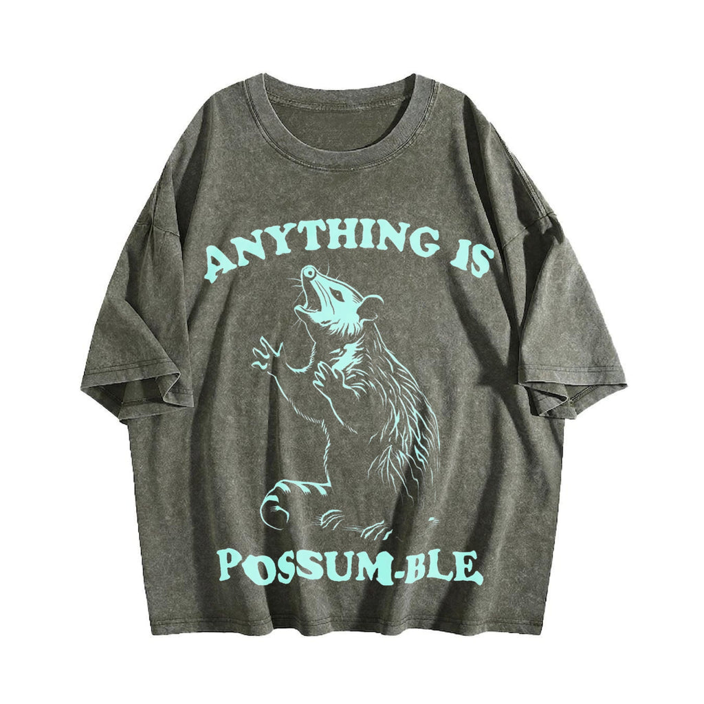 Funny Possum 90s Vintage Washed T-Shirt product image 4
