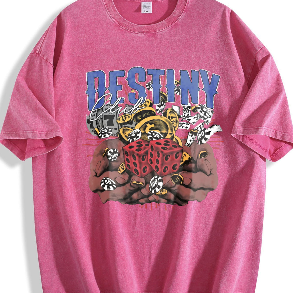 Destiny Club Casino Dice White Vintage Washed T-Shirt product image 7