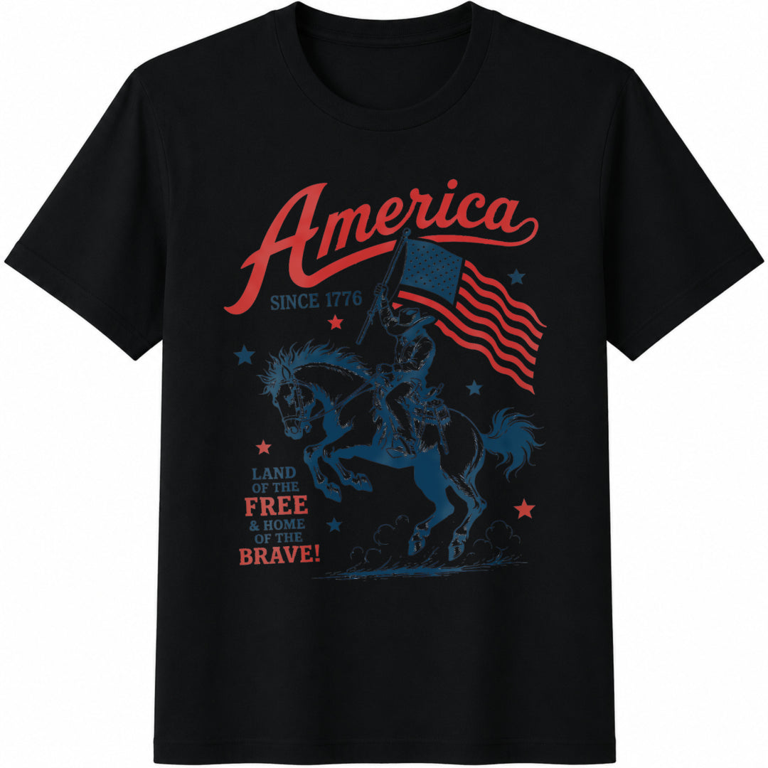 America Since 1776 Cowboy Cotton T-Shirt product image 1