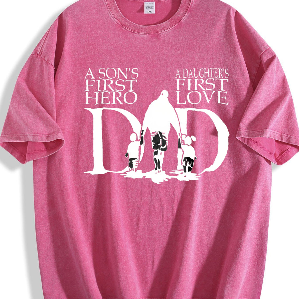 Dad A Son's First Hero A Daughter's Love Vintage Washed product image 7