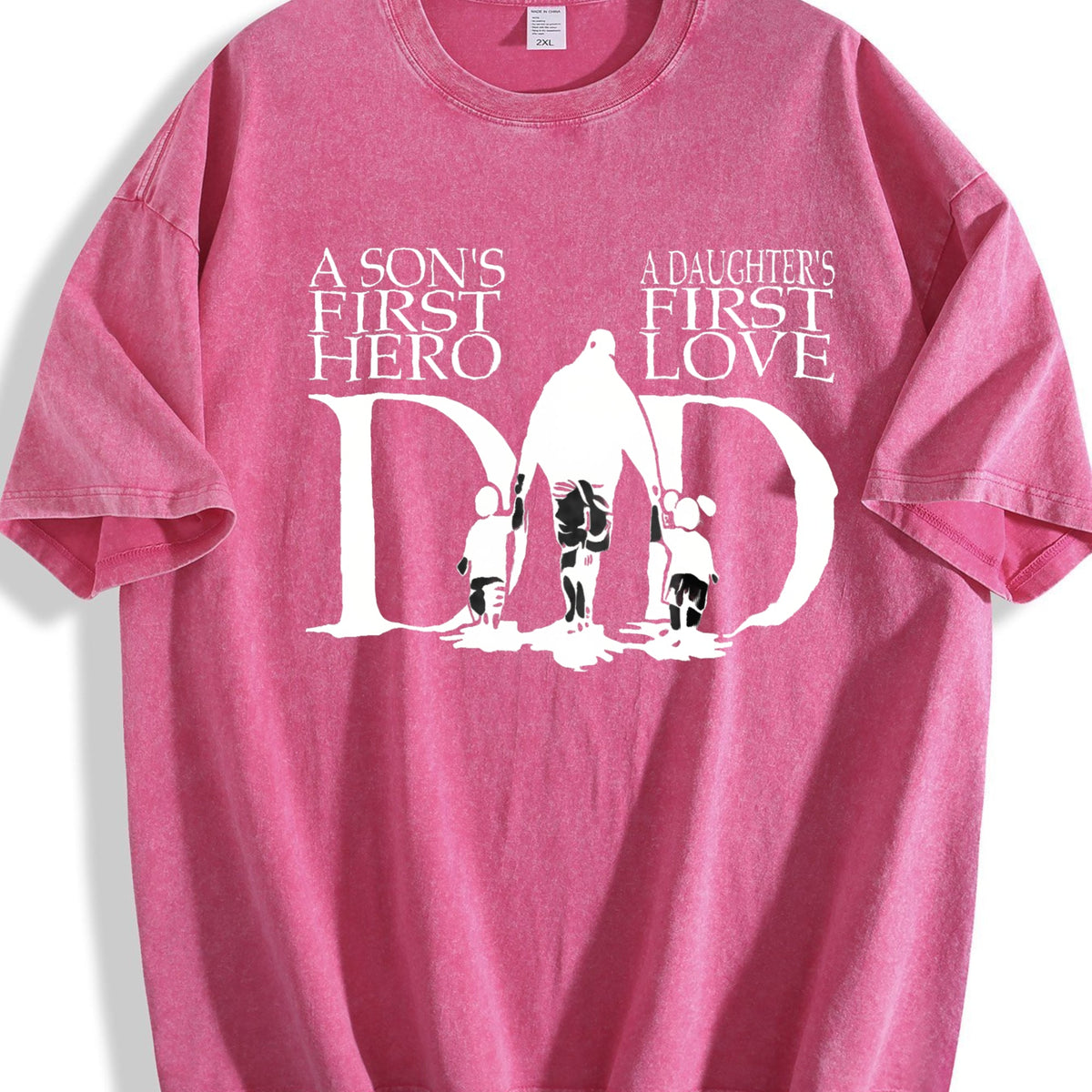 Dad A Son's First Hero A Daughter's Love Vintage Washed product image 7