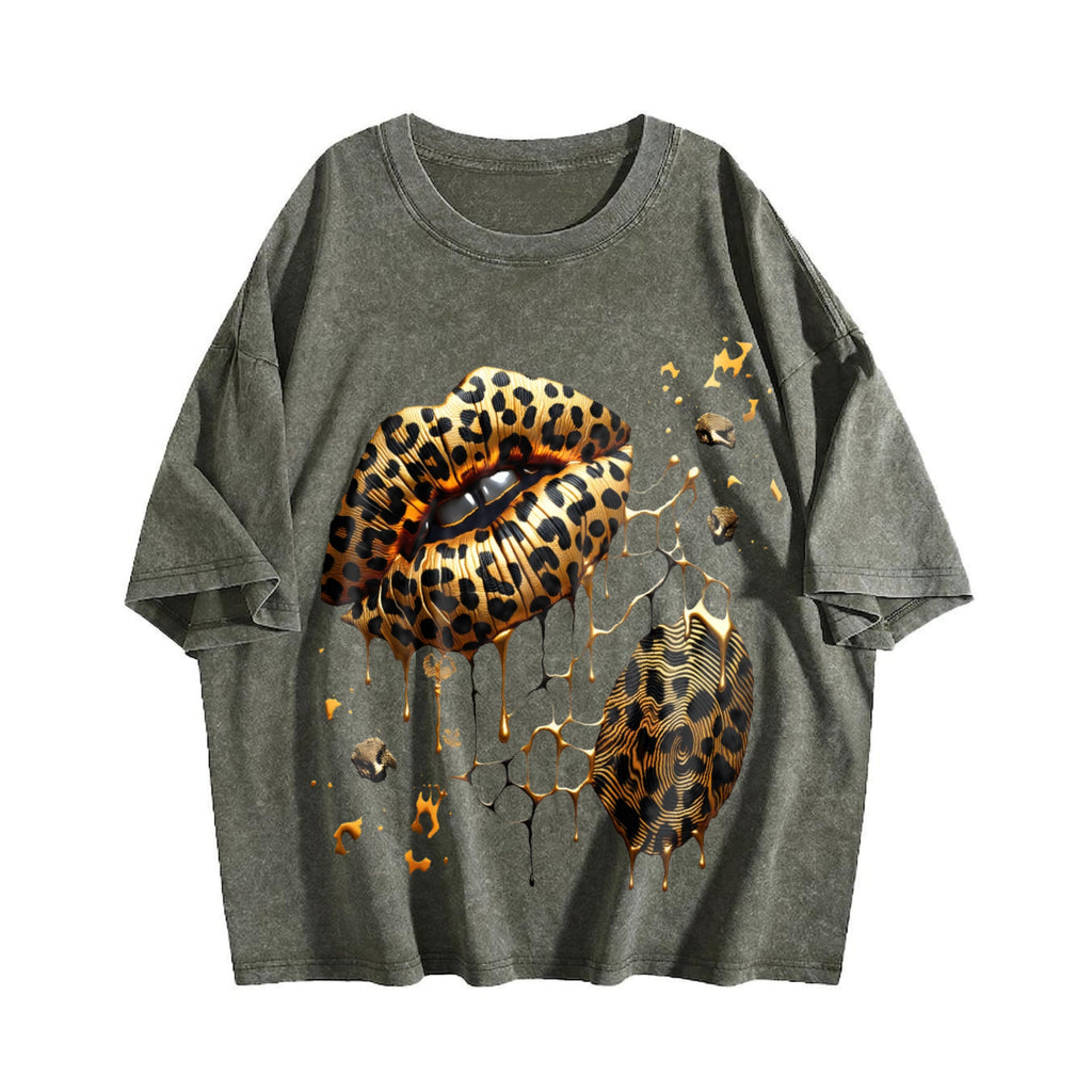 Explorer Statement With Leopard Lips And Golden Drips product image 4