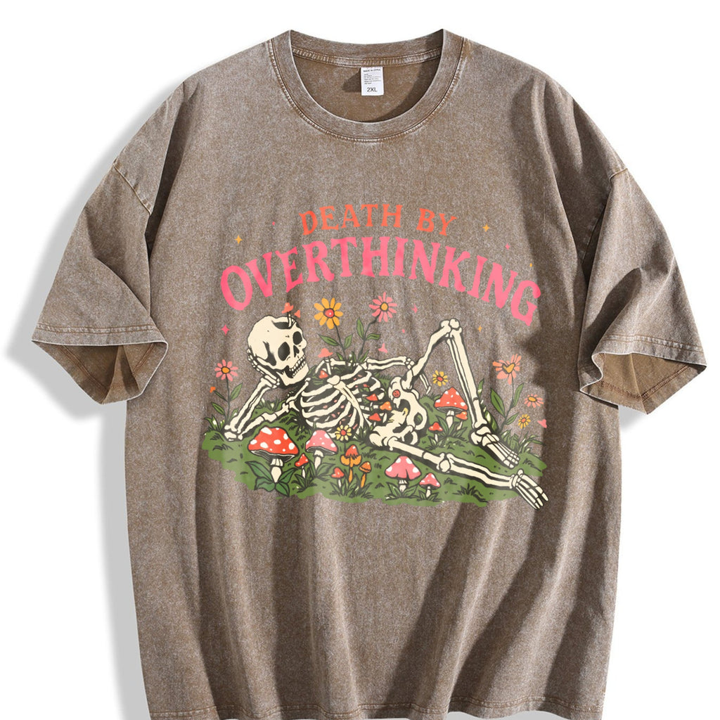 Death By Overthinking Vintage Washed T-Shirt product image 3