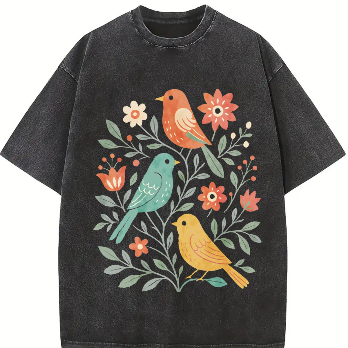 Chic For A Round Neckline Vintage Washed T-Shirt product image 2